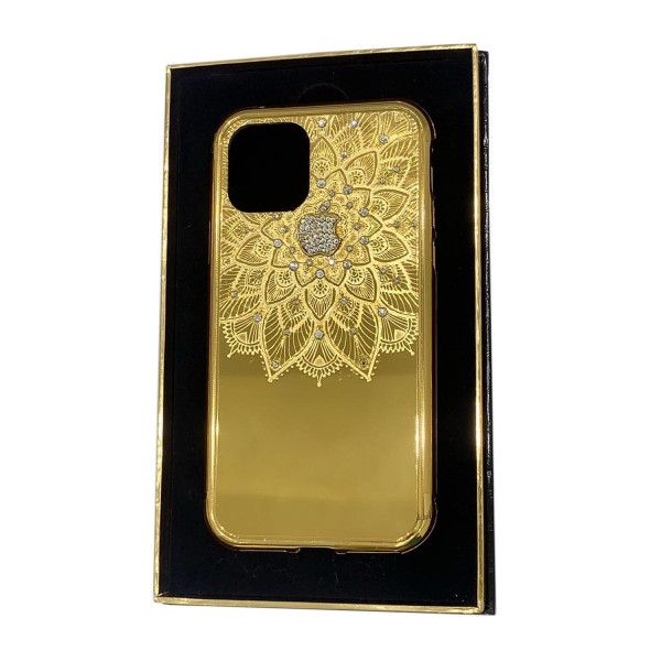 Nový luxusní kryt iPhone 14 Pro a Pro Max Flower - 24k zlato